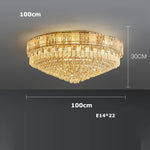 K9 Crystal Gold Chandelier Lighting for Living Room