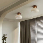 Walnut Copper LED Ceiling Light Modern Home Lighting Luminaria