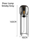 Modern Glass LED Floor Lamp for Living Room, Bedroom, Dining, and Home Decor