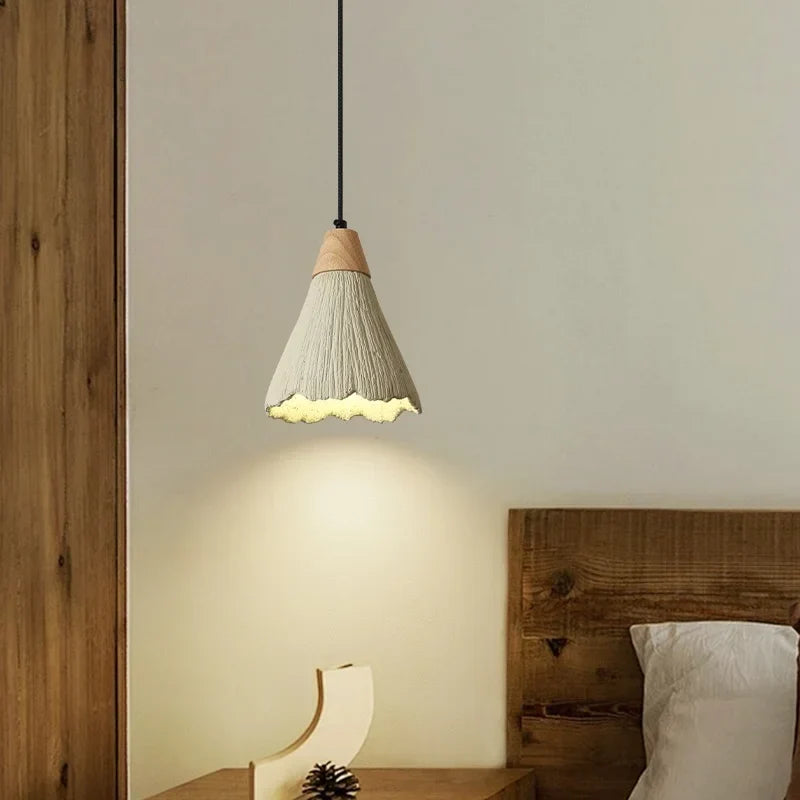 Afralia™ Wabi Sabi Cement LED Pendant Lamp for Kitchen, Bedroom & Living Room