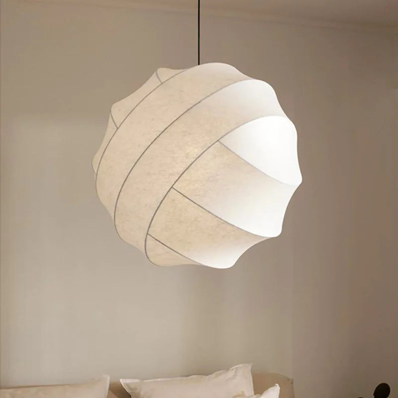 Wabi Sabi Silk Pendant Lamp | Japanese Chandelier for Home & Shop Decor