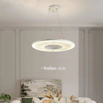 Afralia™ White Pleated Fabric Ferris Wheel Pendant Chandelier - Modern Nordic Indoor LED Lighting