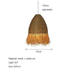 Handmade Rattan Pendant Light for Living Room, Bedroom - Japanese Style