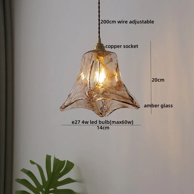 Clear Glass LED Pendant Light | Nordic Hanging Chandelier for Kitchen, Living Room