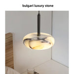 Afralia™ Stone LED Pendant Light Fixture Modern Hanging Lamp Luxury Design