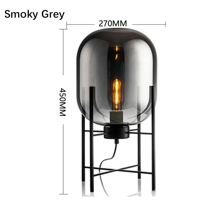 Modern Glass LED Floor Lamp for Living Room, Bedroom, Dining, and Home Decor