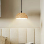 Afralia™ Stone Cave Yellow LED Pendant Lights for Home Decor and Wabi Sabi Style