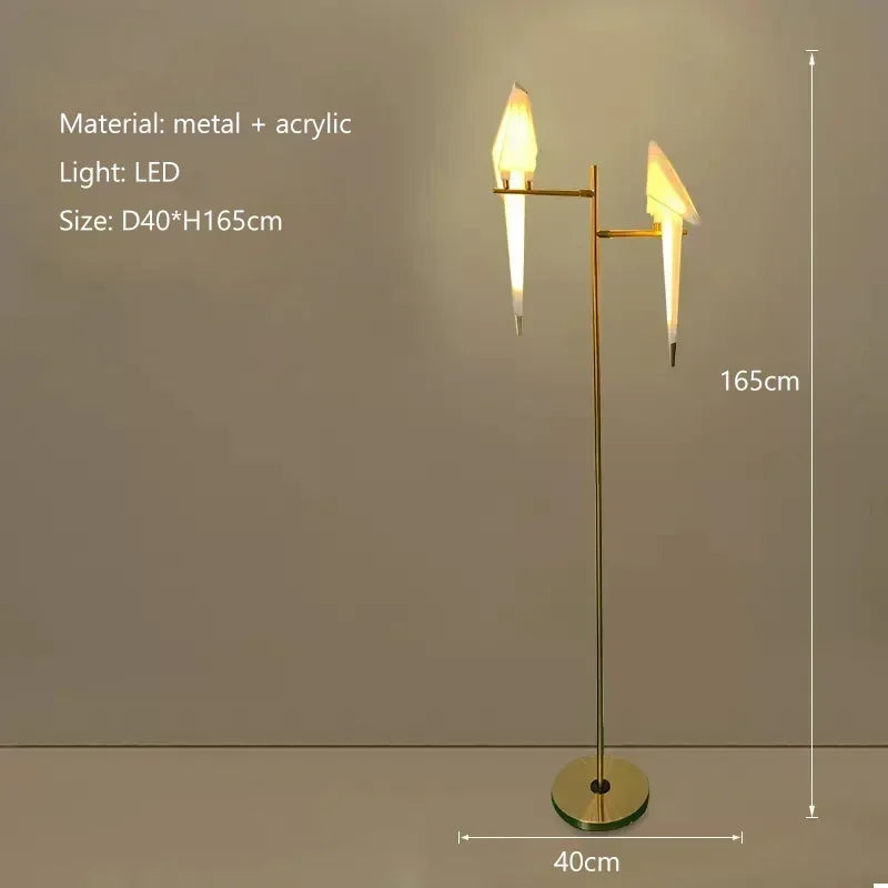 Bird LED Floor Lamp for Living Room & Bedroom
