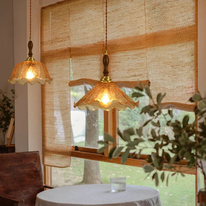 Afralia™ Cracked Glass LED Pendant Lights for Home Decor, Restaurant, Living Room, Kitchen