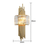 Crystal Wall Sconce Light: Nordic Luxury for Living Room, Corridor, Hall