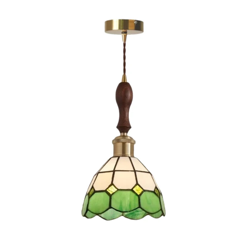 Tiffany Style Colorful Glass LED Pendant Light for Bar Loft Cafe Bedroom