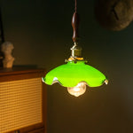 Green Glass LED Pendant Lamp for Living & Dining Room Decor