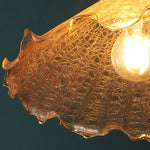 Wood Glass LED Pendant Lights Modern Hanging Lamp for Kitchen Living Room