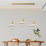 White Ceramic LED Pendant Lamp Modern Hanging Light Fixtures