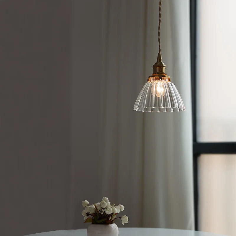 Clear Glass Wire Pendant Light Fixture Nordic Modern Hanging Lamp