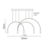 Arc Pendant Light Chandelier - LED Suspension Lamp for Kitchen Island