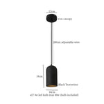 Afralia™ Black Travertine LED Pendant Lamp for Modern Interior Lighting