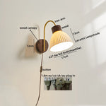 Ceramic Wood LED Wall Lights Modern Bedside Lamp for Home Decor