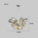 Glass Pinecone LED Chandelier: Modern Art Deco Pendant Lighting