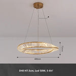 Gold Metal LED Dimmable Ceiling Light with K9 Crystals