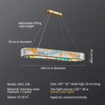 Crystal Chandelier Ring Light Modern Elegant Dining Living Room Lighting