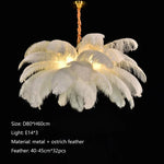 Nordic Feather LED Pendant Lamp - Luxe Home Decor & Indoor Lighting