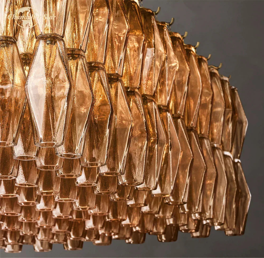 Chiara Smoke Glass Linear Chandelier for Dining & Living Room