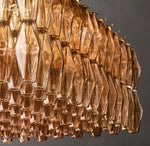 Chiara Smoke Glass Linear Chandelier for Dining & Living Room