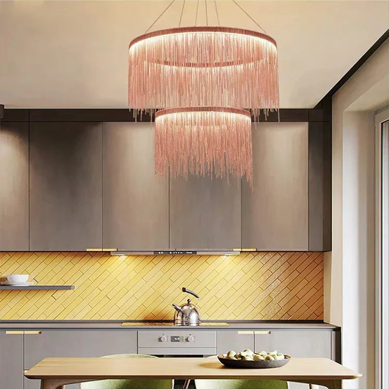 Tassel Chandelier: Postmodern Creative Lighting for Living Room, Dining Room, Bedroom, and Clothing Store