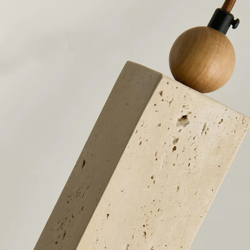 Natural Yellow Cave Stone LED Pendant Light for Home Decor