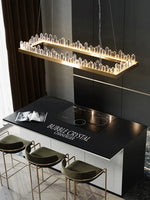 Golden Crystal LED Chandelier for Modern Dining Room