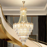 Elegant Simple Staircase Chandelier LED Livingroom Villa Creative Hotel Lighting
