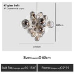 Bubble Glass Ceiling Chandelier Pendant for Living Room Bedroom