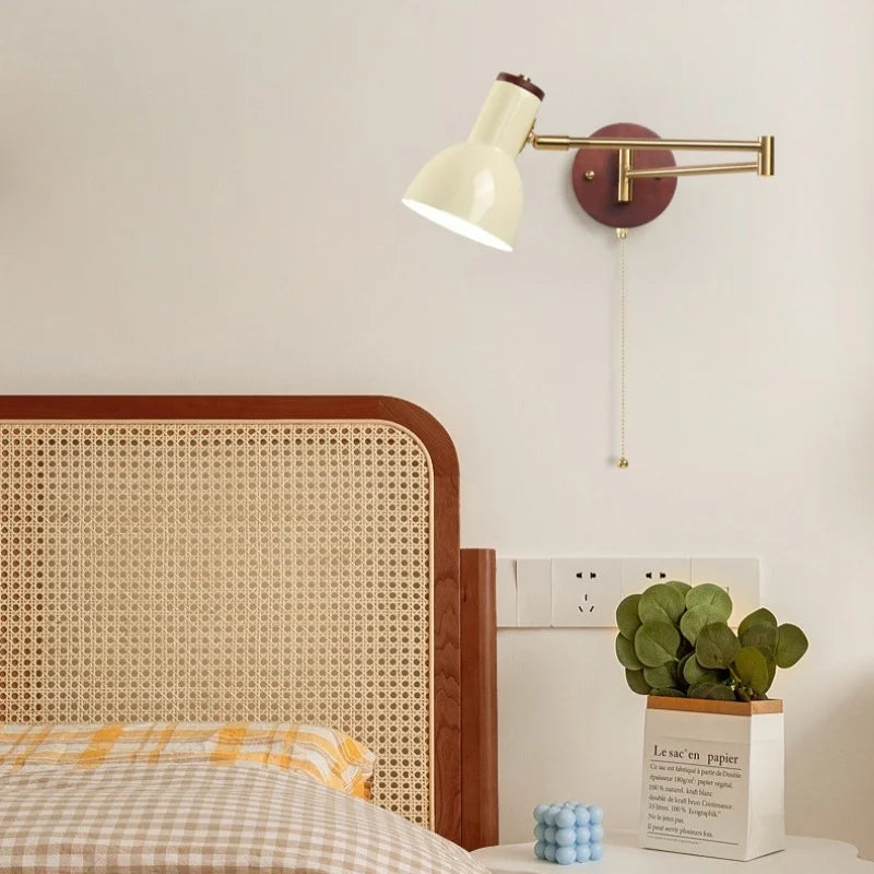 Afralia™ Creamy Iron LED Wall Lamp Bedroom Living Room Bathroom Mirror Stair Light