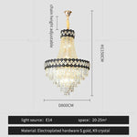 Crystal Chandelier Spiral Staircase Living Room Lamp Texture Design