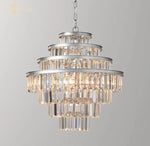 Crystal Pendant Chandeliers Modern Round Hanging Lamps for Bedroom & Living Room