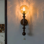 Afralia™ White Glass LED Wall Lamp French Vintage Living Room Bedroom Light