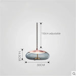 Modern LED Glass Chandelier for Living Room Bedroom Kitchen Pendant Lamp