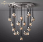 LED Crystal Pendant Chandelier - Modern Round Hanging Light for Home Decor