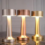 Retro Metal Touch Table Lamp for Bar Coffee Restaurant Light Desk LED Night Bedroom Decor
