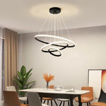 Circles Chandelier Pendant Lamp 3 Rings Ceiling Light
