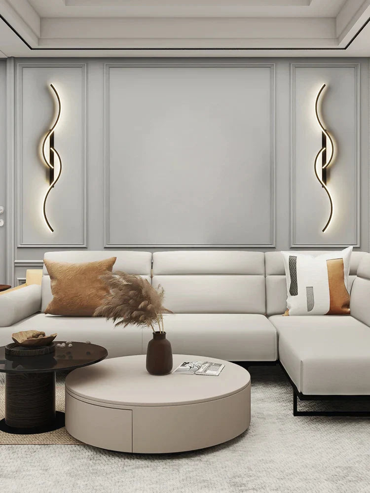 Minimalist Strip Wall Lamp Set for Living Room, TV and Bedroom.