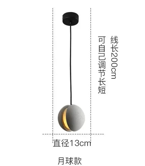 Cement Pendant Light: Industrial Nordic Retro Chandelier for Hotel Restaurant Bar