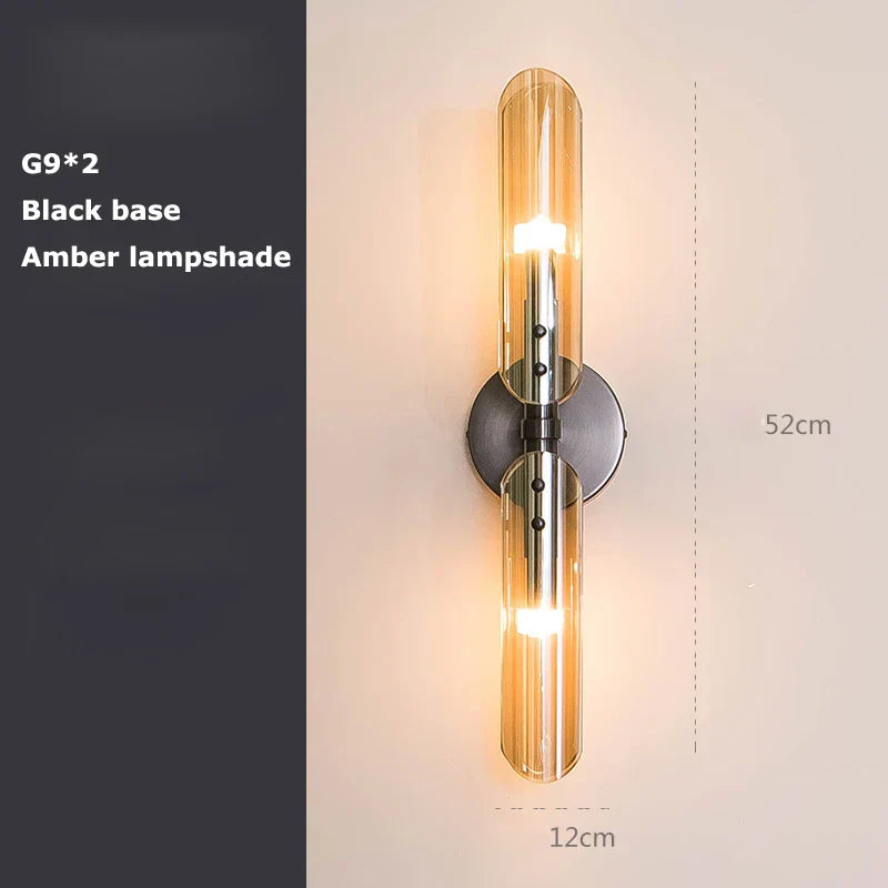 Copper Gold Black LED Wall Sconce Light for Corridor Bedroom Living Room