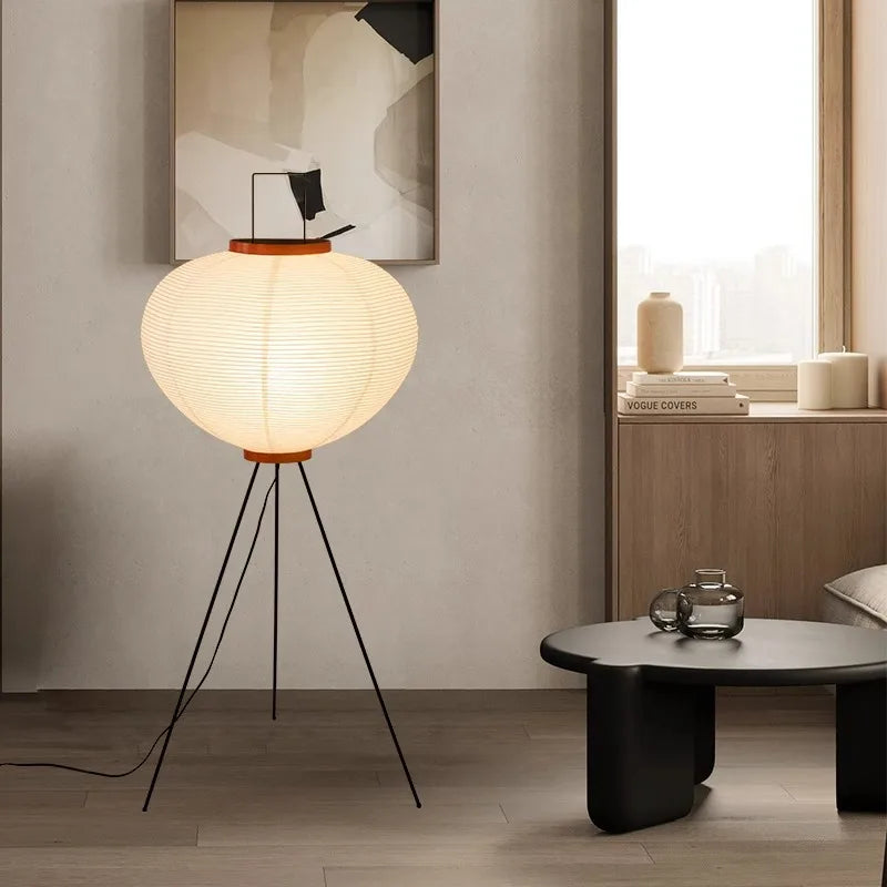 Rice Paper Floor Lamp for Living Room Bedroom (E27 Bulb)