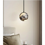 Afralia™ Nordic LED Pendant Light - Luxury Stone Ball Wire Adjustable Home Decor