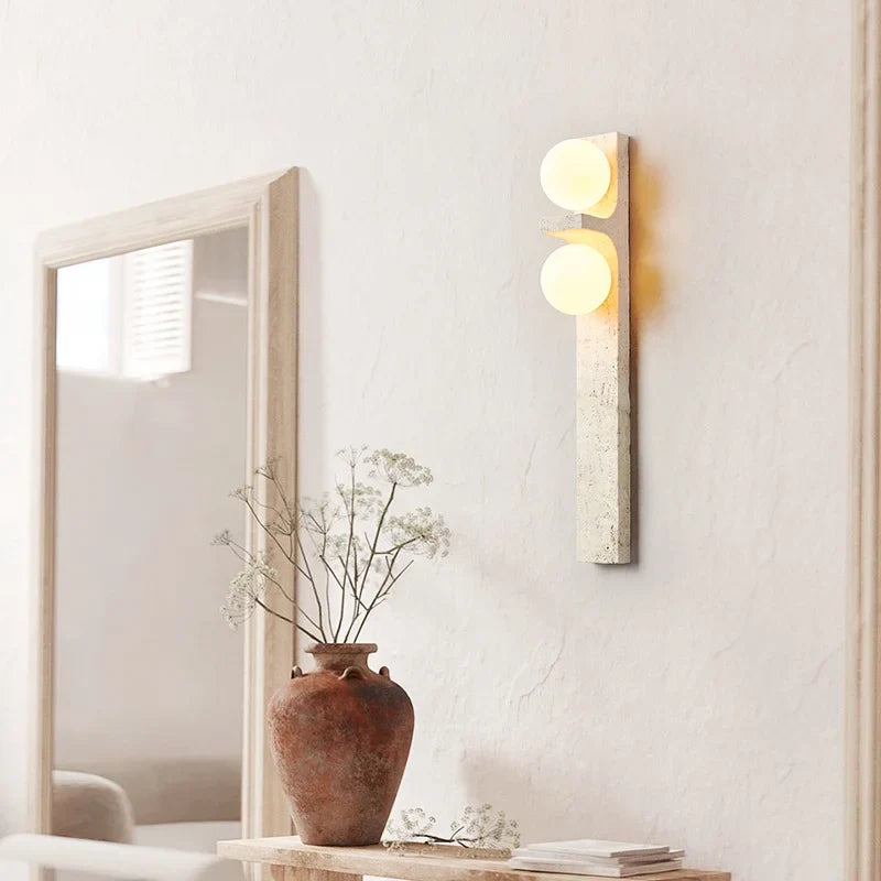 Natural Travertine Modern Wall Lights