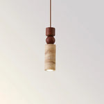 Wood LED Pendant Lamp - Wabi Sabi Yellow Travertine
