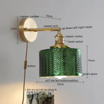 Green Glass LED Wall Lamps - Modern Home Decor Applique Murale