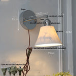 Clear Glass Iron Wall Lamp - Dual Light Up Down Rotate for Home Décor